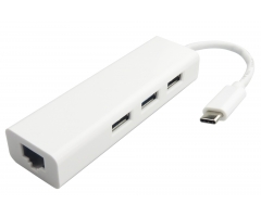 USB 3.1 Type-C to USB 3.0X3+Gigabit Ethernet Adapter