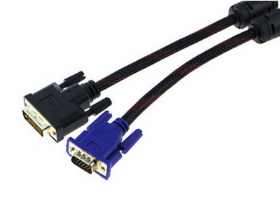 High quality 1.5m 24+5 DVI Male to VGA Female monitor cable