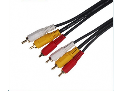 Component Audio Video Cable Male To Male 3 RCA To 3 RCA Cable