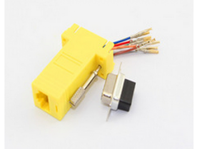 RJ45 Female  to DB9 RS232 Female Modular Adapte