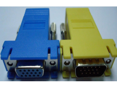 RJ45 female to VGA 15pin female modular