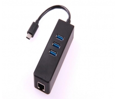 Type C to USB 3.0X3+RJ45 Adapter