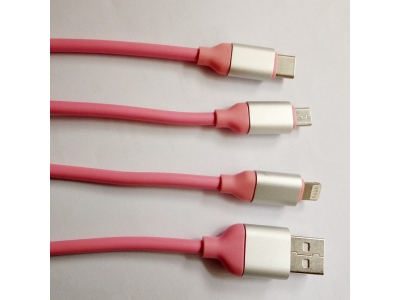 3 In 1 USB  Charging Cord,Multi Function Mobile USB Cable