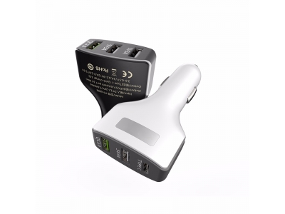 3 Ports USB 3 in 1 Type C+QC3.0+ 1USB car charger