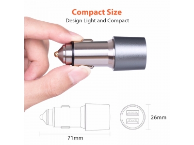 Metal dual usb fast qc3.0 QC 3.0 car charger