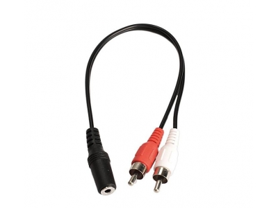 3.5mm stereo female to 2 rca male cable