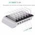 Multip 6 Ports Tablet Phone Smartwatch Organizer USB Charger Charging Dock Station With EU/UK/US/AU/JP charging cable