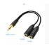 Y 3.5mm Audio Splitter Cable 2 Female to 1 Male Audio Cable