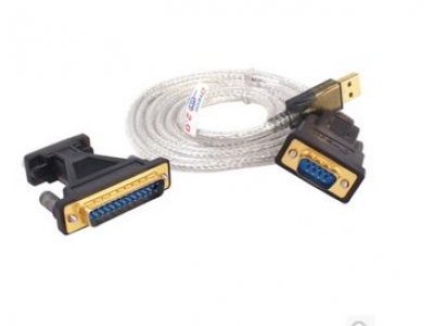 USB 2.0 to DB9/25 pin Serial RS232 Cable DB9/DB25 Adapter