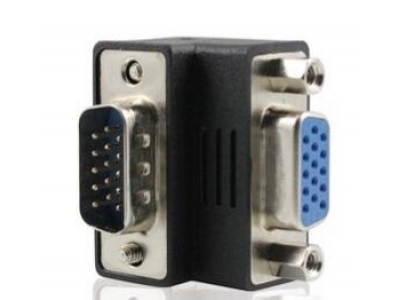 90 Degree Right Angle Vga Male To Female Adapter