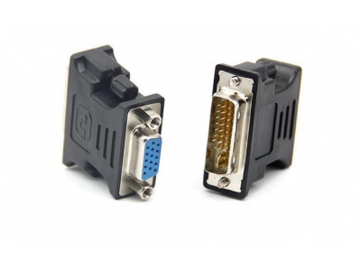 Right Angled 90 Degree VGA SVGA Female To DVI 24+5 male DVI to VGA Adapter