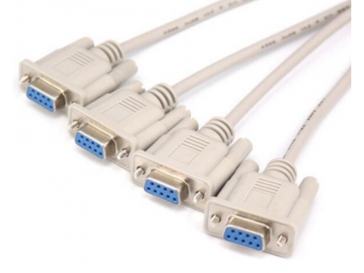 DB9 Male to 4 DB9 Female  RS232 Serial Cable