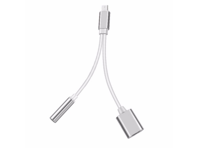 3.5mm Headphone Jack Adapter 2 in 1 Audio cable For Type C Phone