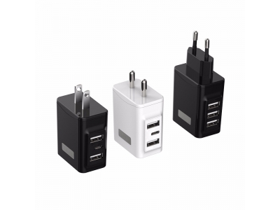 High Speed quick charger 3 USB port EU AU UK US standard for mobile charger wall charger