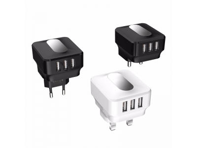 5v 2.1A 3 Port Mobile Phone USB Home Wall Charger for smartphones charger