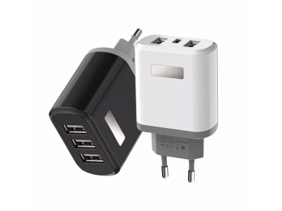 Mobile charger Super Fast 5V 2.1A EU 2 USB Port Micror Wall Plug Mobile Phone Smart Charger Power Adapter