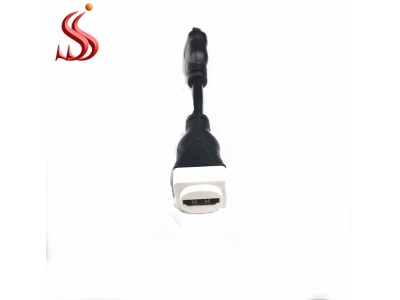 Keystone type wall plate mount hdmi cable snap connection cables