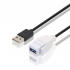 USB 2.0 A male to USB 3.0 A female with keystone cable