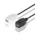 USB 2.0 A male to USB 3.0 A female with keystone cable