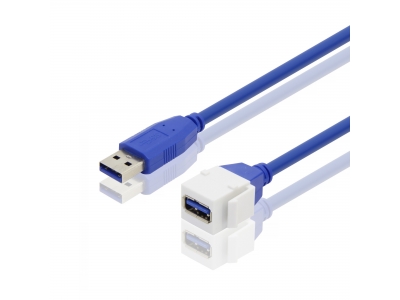 USB 3.0 A male to B Female usb a jack to b jack keystone usb Keystone Jack cable