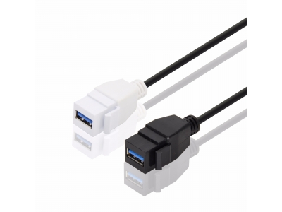 USB 3.0 Keystone Panel Mount Coupler Extension Cable USB adapter