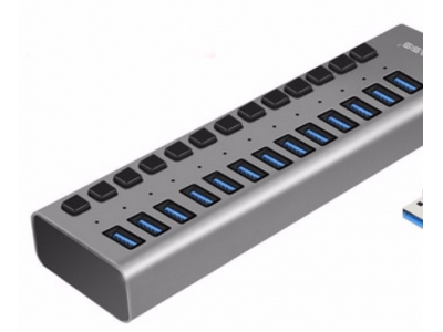 USB 3.0 HUB with 13 Ports USB 3.0 Ports for Data Transfer