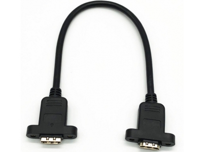 ​HDMI Cable A Type  Female lvds Extension Cable with Screw nuts holes HDMI Lock Panel Mount Cable