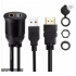 HDMI & USB Extension Cable USB+HDMI Cable for Car Audio Bike Boat Motorcycle Lead Dashboard Cable