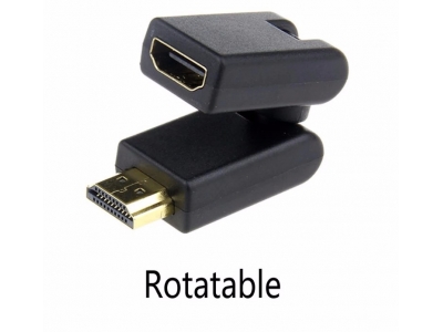 Roatable 90 degree HDMI Female to Male Angled Adapter