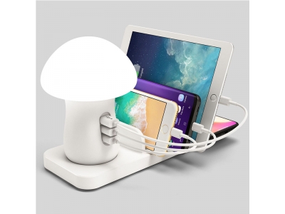 Multiple function USB Charger 3 USB PORTS Quick charge 3.0 Wireless charger / Night lamp