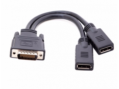 DMS-59 to Displayport splitter cable DMS59 to dual display port Y splitter cable