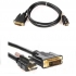 HDMI with Screw to DVI cable hdmi vga adaptor for monitor,TV,computer,media player