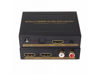 2 Port HDMI Audio Converter  Audio EDID Setting & 2 HDMI Output