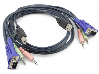 KVM Cable with VGA,USB AM/BM