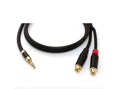 Stereo Jack to 2 Female RCA Plug Cable