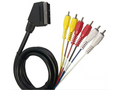 RCA audio video cable to Scart cable