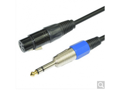 6.5mm Black 3 Pin XLR To 1/4 6.35mm XLR Microphone Cable