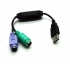 USB2.0 Male Type to PS/2 Female Cable Adapter Converter PS2 keyboard Mouse