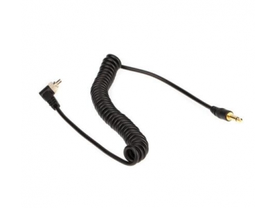 3.5mm Flash Sync Cable Cord with Screw Lock to Male Flash PC