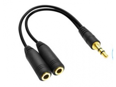 Y 3.5mm Audio Splitter Cable 2 Female to 1 Male Audio Cable