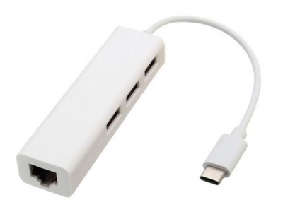 Type C 3.1 Male to RJ45 + USB3.0 Female*3 HUB Adapter Cable