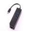 USB 3.1 Type C to 3 Ports USB 3.0 Hub with Rj45 Adapter