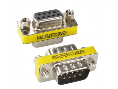 Mini Gender Changer Db9pin Male To Db9 Female Connector
