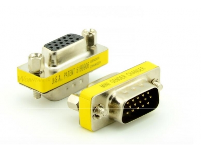 Mini gender changer VGA15 pin male to female adapter