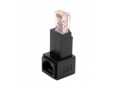 90 Degree Male to Female RJ45 adapter