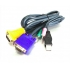 VGA to VGA+USB AM+Audio Stereo (3-in-1) for KVM cable