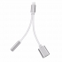 3.5mm Headphone Jack Adapter 2 in 1 Audio cable For Type C Phone