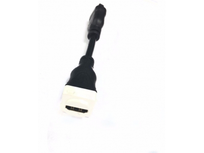 Keystone type wall plate mount hdmi cable snap connection cables
