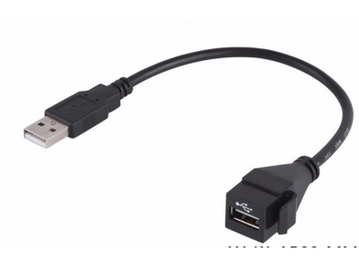 USB 2.0 A male to USB 3.0 A female with keystone cable