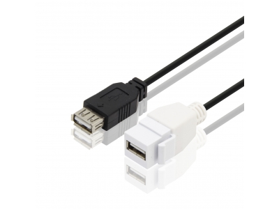 USB 2.0 A Female to A Female jack cable usb keystone cable
